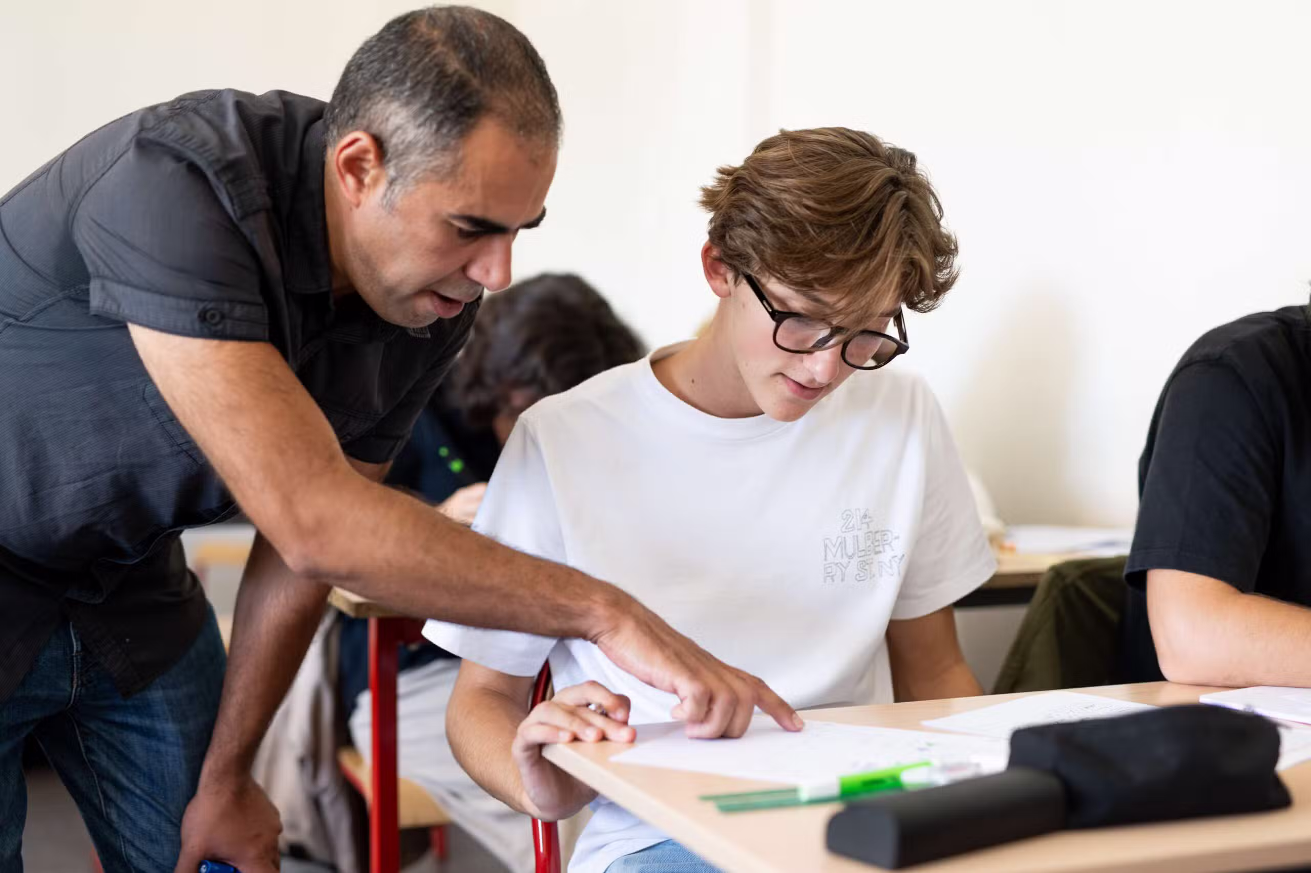 Cours particuliers de maths — prof et élève