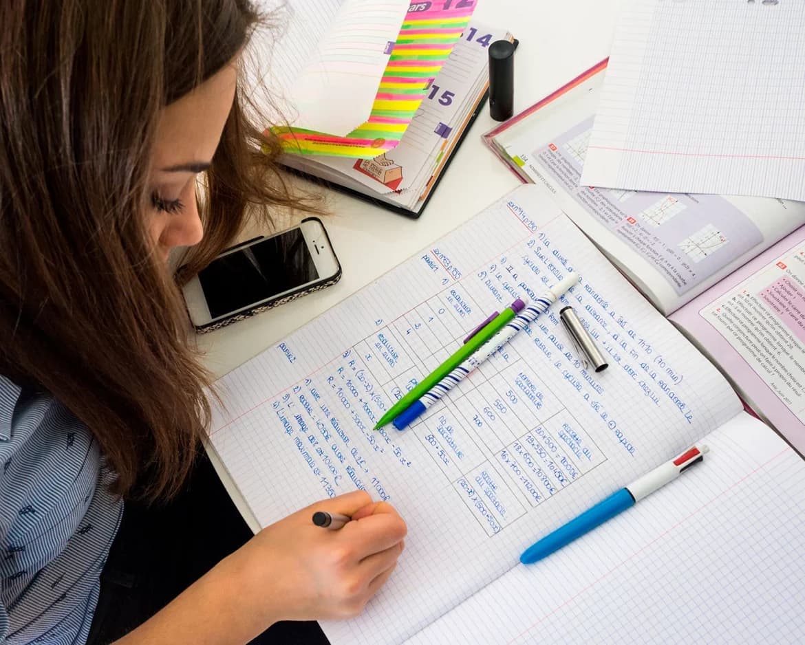 Cours particuliers de maths — prof et élève